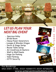 We are perfect events and weddings planners and provide all solutions 