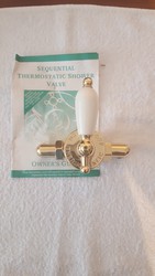 Traditional Thermostatic Shower Antique Gold