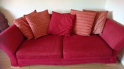 Red 3and 2 seater couch 